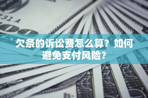 济南欠条的诉讼费怎么算？如何避免支付风险？